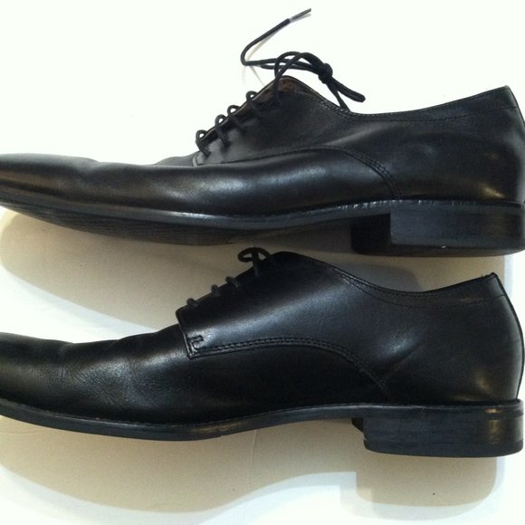 BANANA REPUBLIC MENS PRE-OWNED BLACK ITALIAN LEATHER DRESS SHOES SIZE: 10.5M main image 4